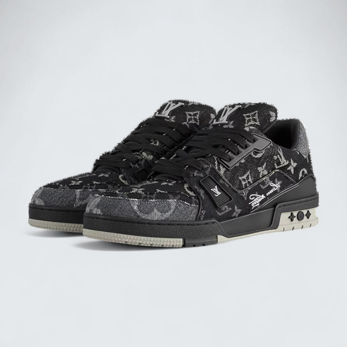 Louis Vuitton LV Trainer Sneaker 'Black Monogram Denim'