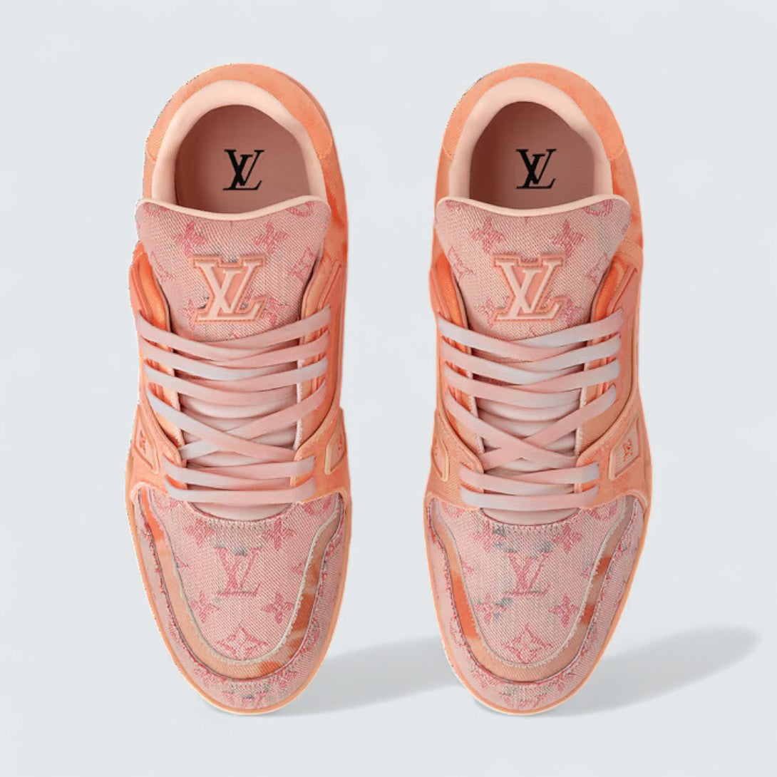 Louis Vuitton LV Trainer Sneaker 'Orange Monogram Denim'
