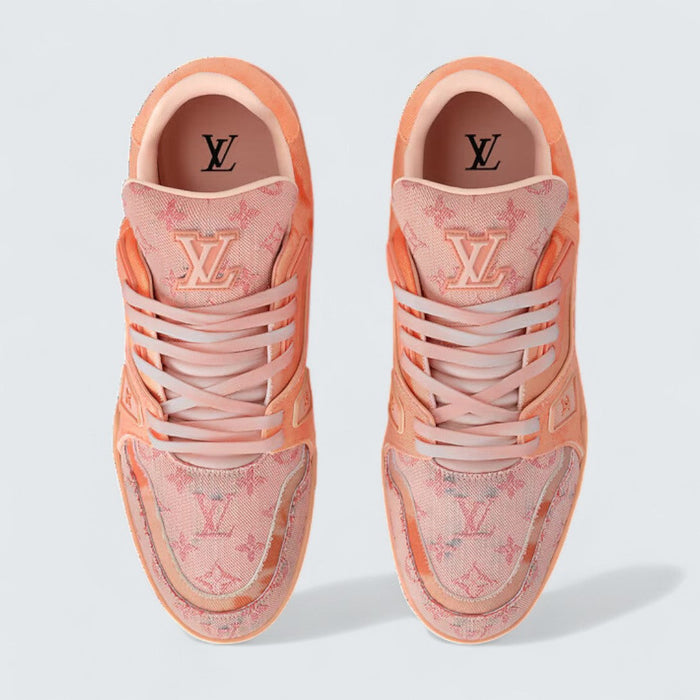 Louis Vuitton LV Trainer Sneaker 'Orange Monogram Denim'