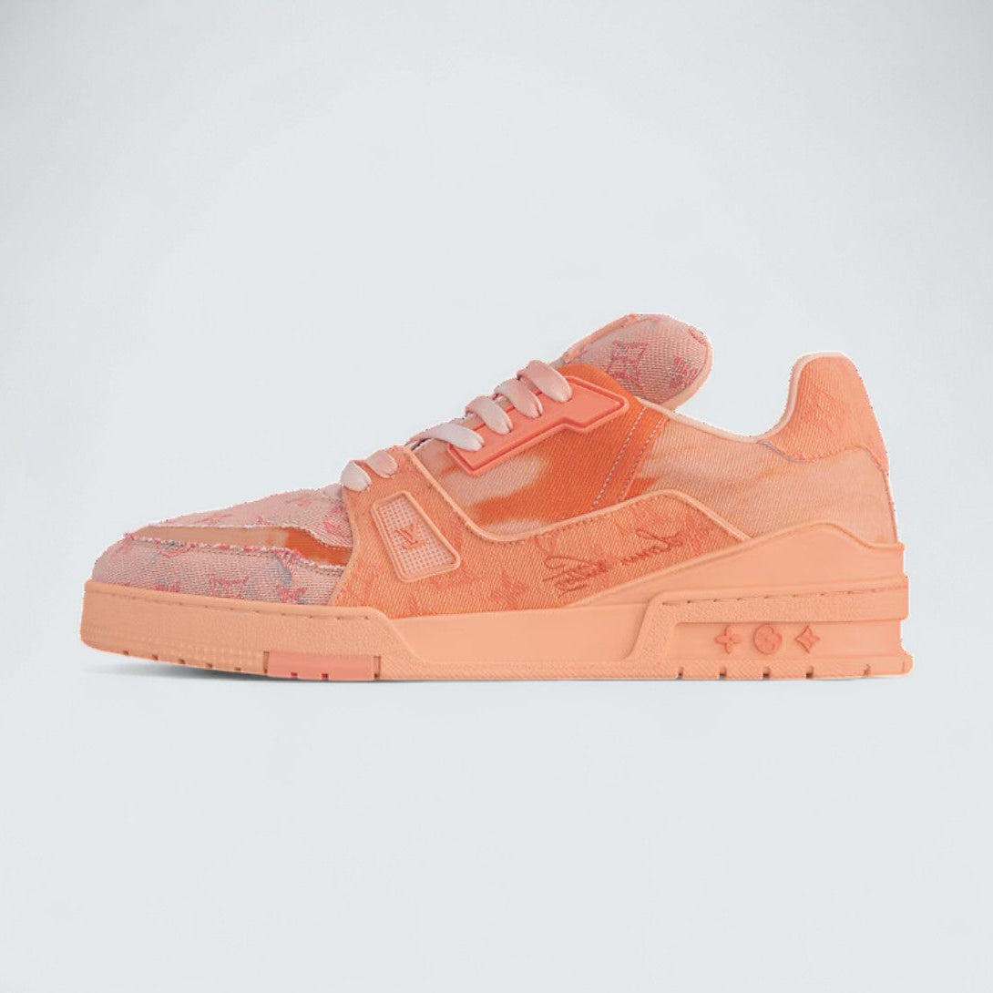 Louis Vuitton LV Trainer Sneaker 'Orange Monogram Denim'