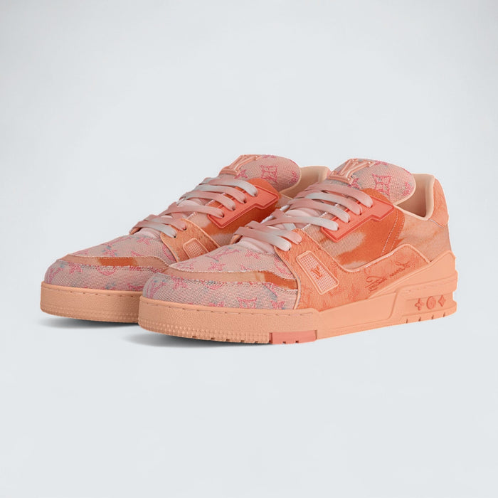 Louis Vuitton LV Trainer Sneaker 'Orange Monogram Denim'