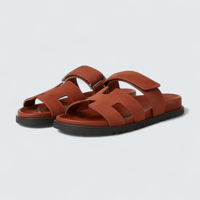 Hermès Chypre Sandals 'Marron Muscavado'