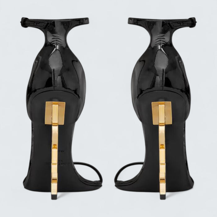 Saint Laurent Opyum Sandals in Patent Leather