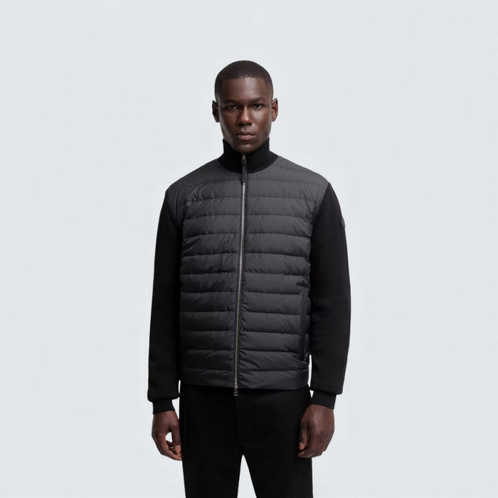 Moncler Padded Wool and Cashmere Zip Up Cardigan