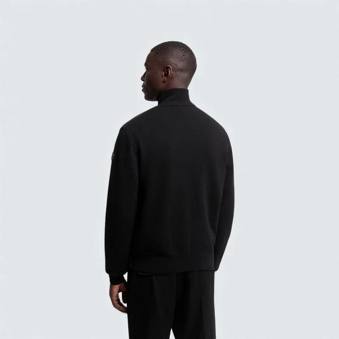 Moncler Padded Wool and Cashmere Zip Up Cardigan