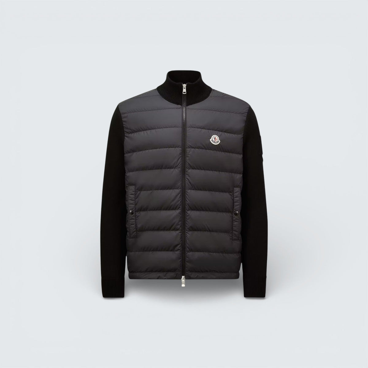 Moncler Padded Zip-Up Cotton Cardigan