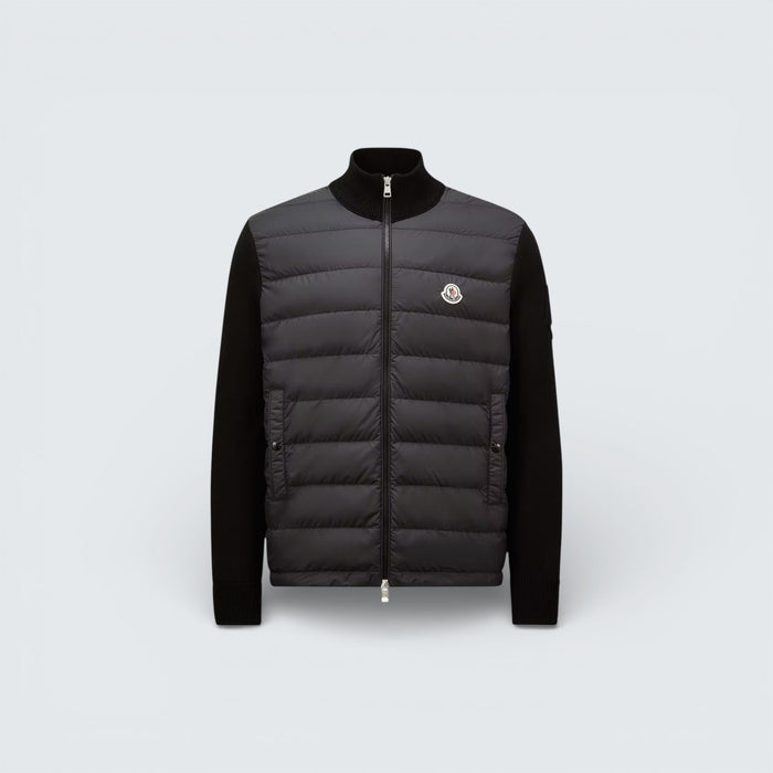 Moncler Padded Zip-Up Cotton Cardigan