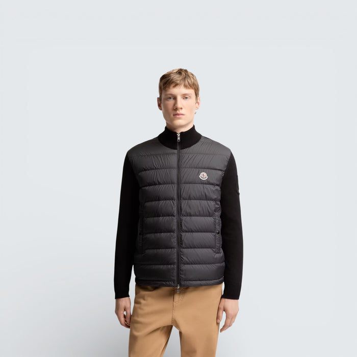 Moncler Padded Zip-Up Cotton Cardigan