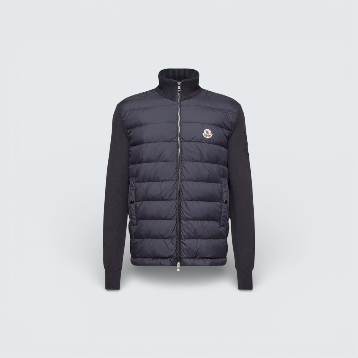 Moncler Padded Zip-Up Cotton Cardigan