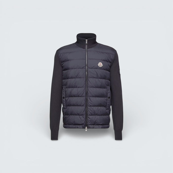 Moncler Padded Zip-Up Cotton Cardigan