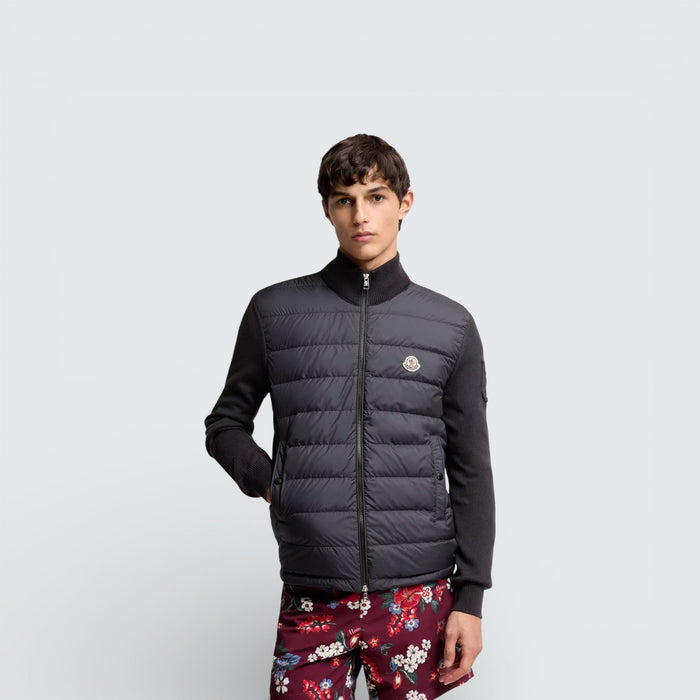 Moncler Padded Zip-Up Cotton Cardigan