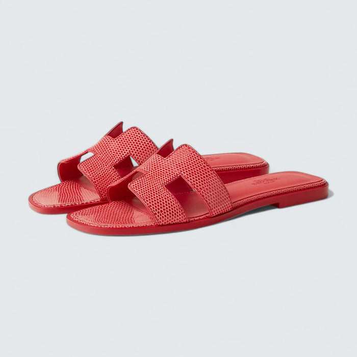 Hermès Oran Sandals 'Rose Vermillon'