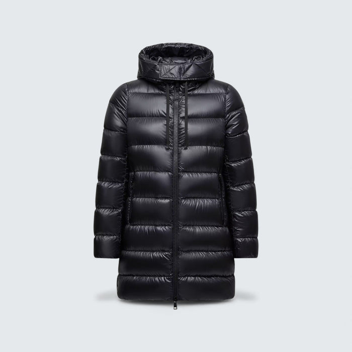 Moncler Suyen Hooded Mid Length Down Jacket