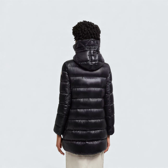 Moncler Suyen Hooded Mid Length Down Jacket