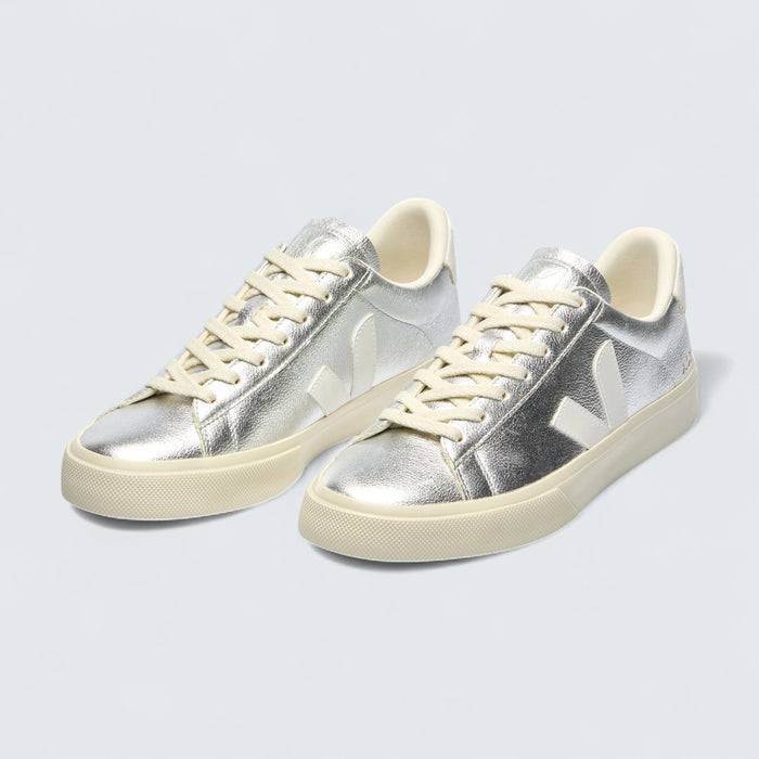 Veja Campo Chromefree Leather 'Silver White'