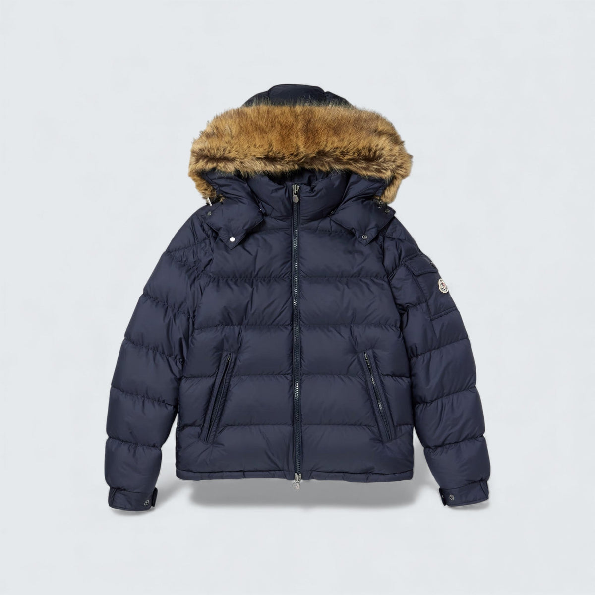 Moncler Mayaf Faux Fur Trimmed Quilted Shell Down Jacket