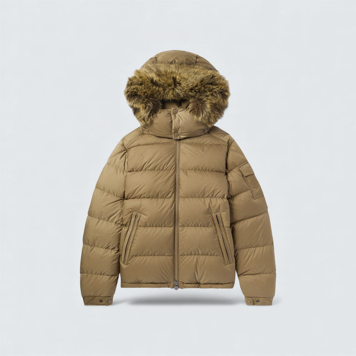 Moncler Mayaf Faux Fur Trimmed Quilted Shell Down Jacket